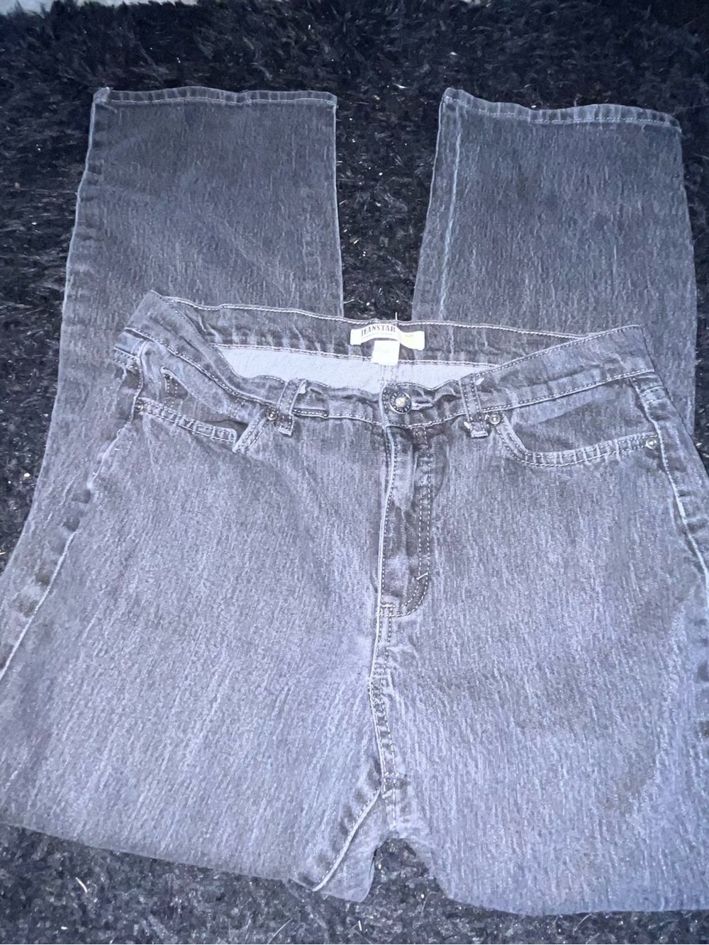 jeanstar black denim wide leg jeans